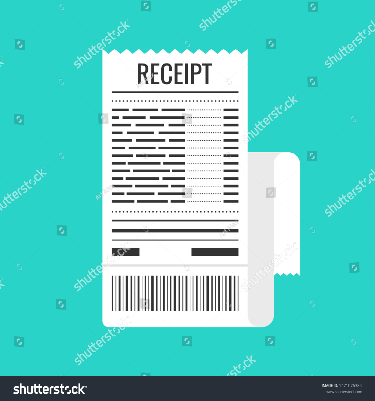 Receipt icon. Invoice sign. Bill atm template or - Royalty Free Stock ...