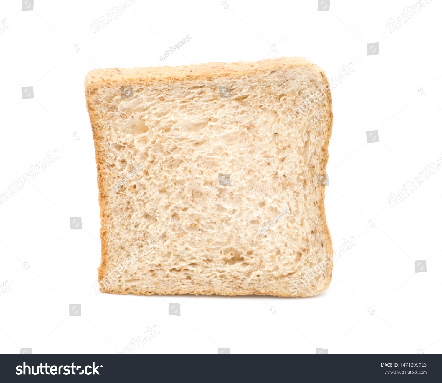 Whole Grain Bread isolated on white background, Breakfast with whole Grain Bread, Closeup whole grain bread #1471299923