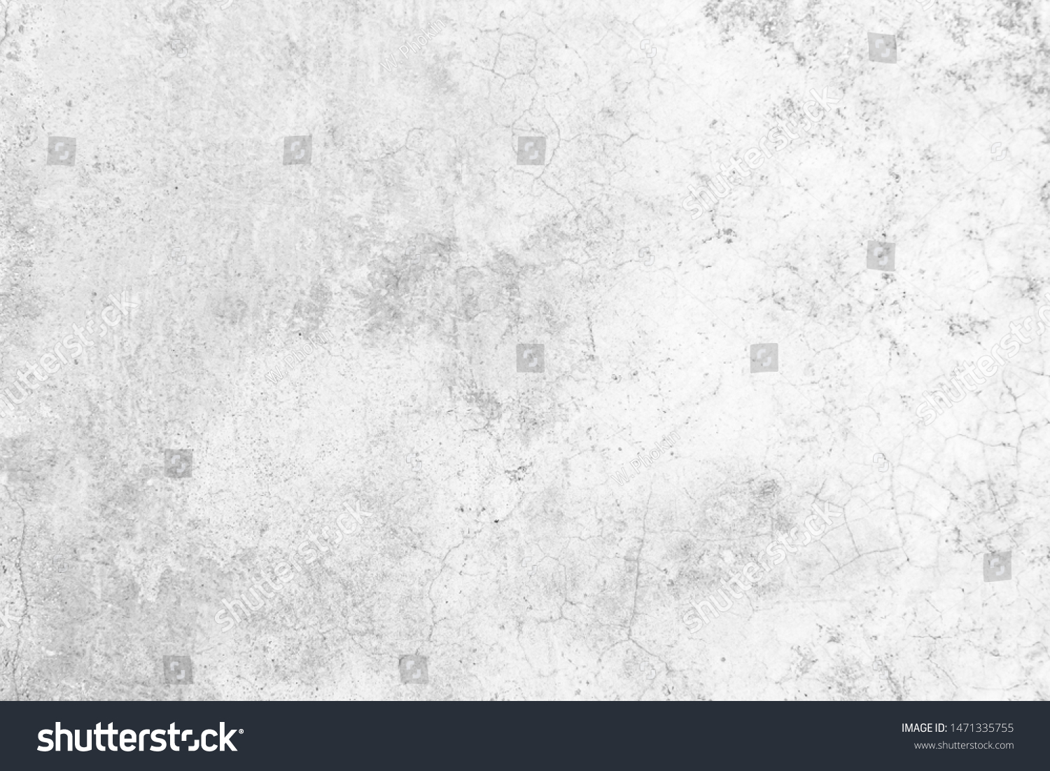 Grunge concrete wall at covered with gray cement old surface with crack in industrial building, great for your design and texture background. Black and white cracked floor texture vintage concept. #1471335755