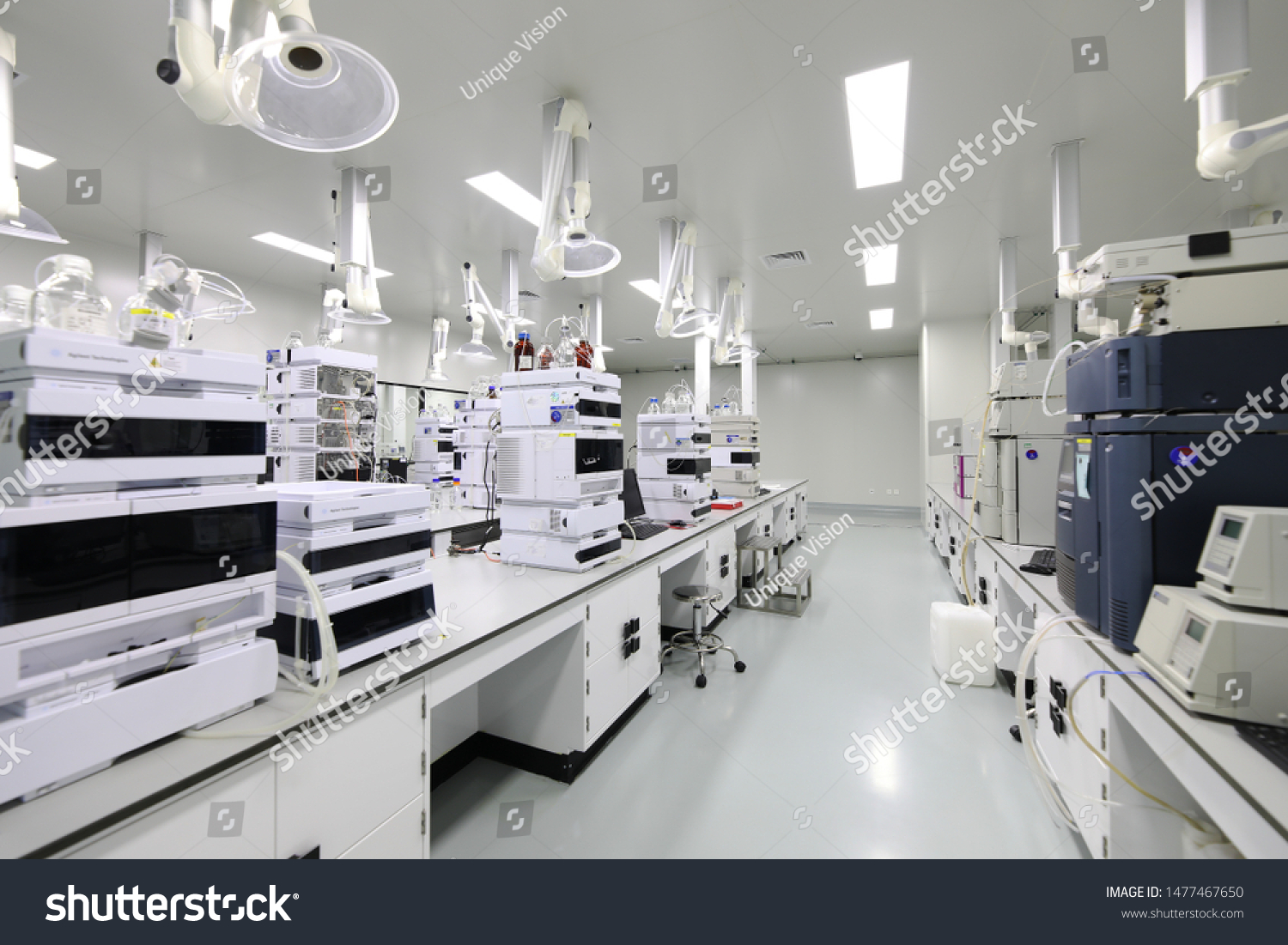 BEIJING, CHINA - JUNE 03, 2019: Drug manufacturing laboratory equipment. #1477467650