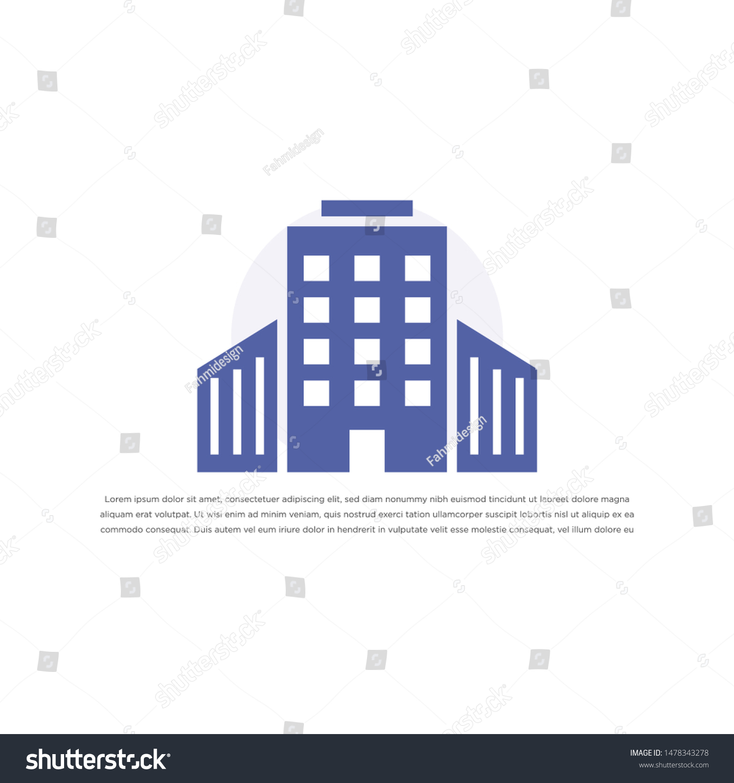 Our Services Building, Office, American Solid Glyph Icon Web card Template #1478343278
