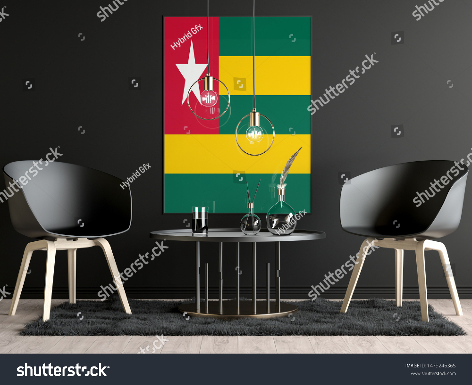 Togo Flag in Room, Togo Flag in Photo Frame #1479246365