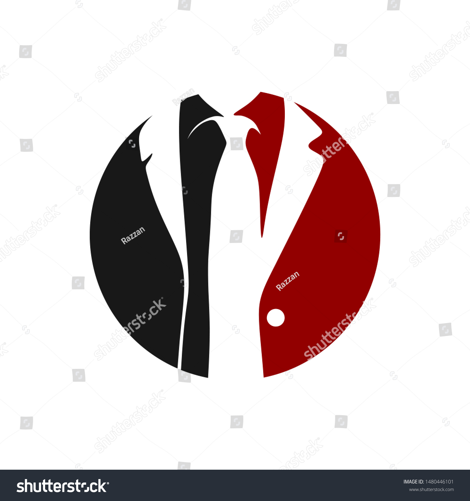 suits and ties red black vector logo. #1480446101