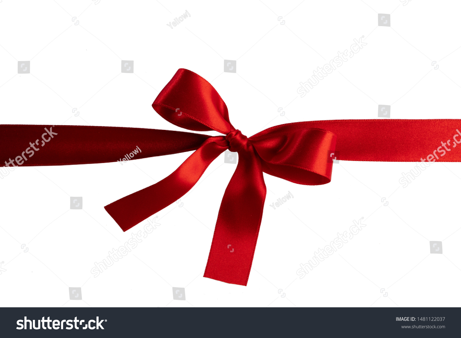 Red ribbon bow isolated on white background #1481122037