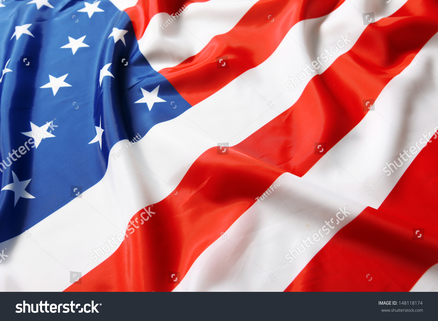 Closeup of American flag #148118174