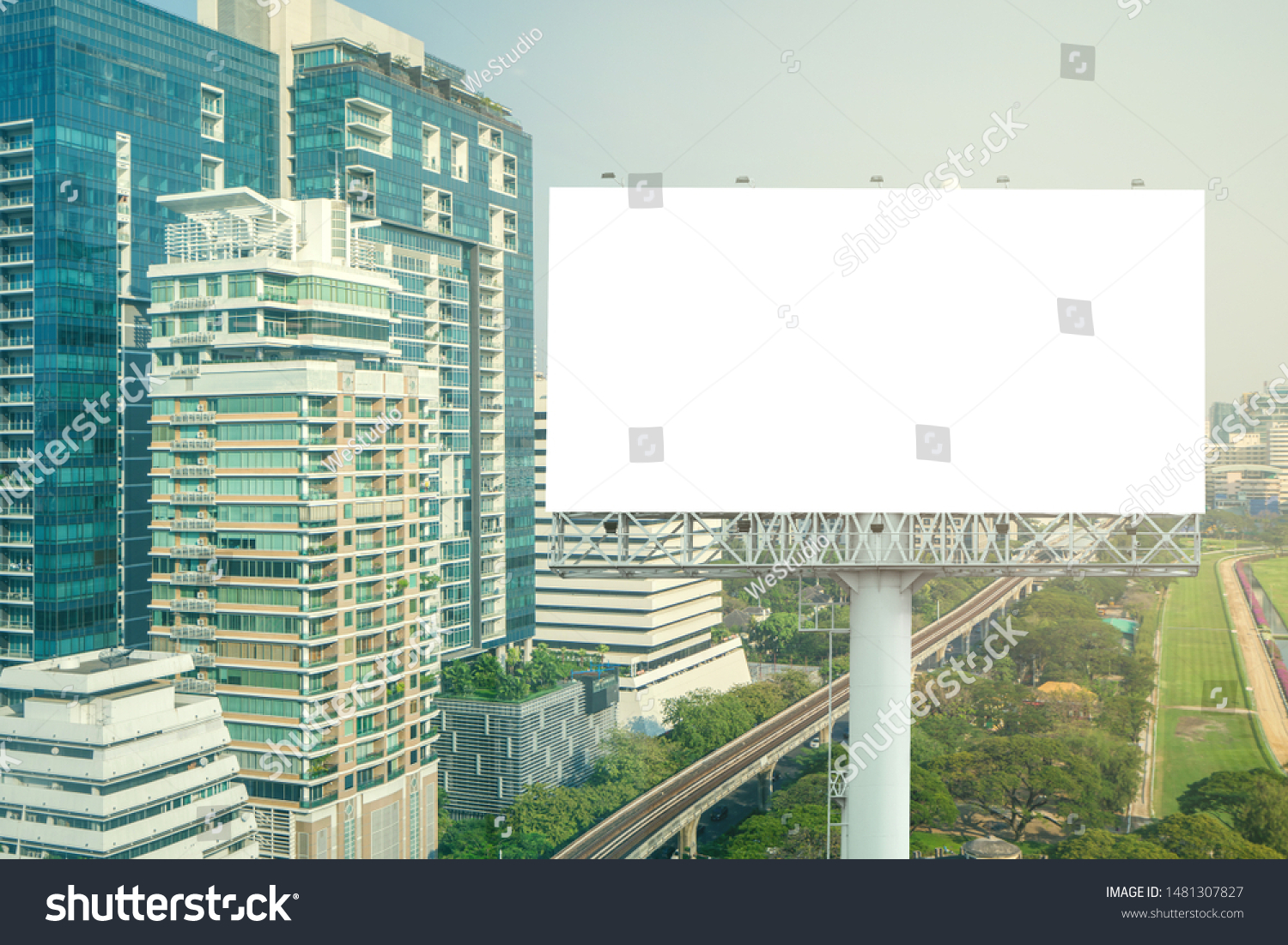 billboard or advertising poster on building for advertisement concept background. #1481307827