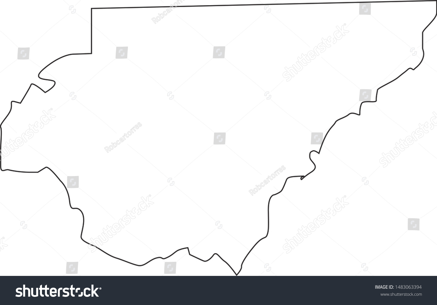 Rabun County Map In The State Of Georgia In The Royalty Free Stock Vector 1483063394 0252