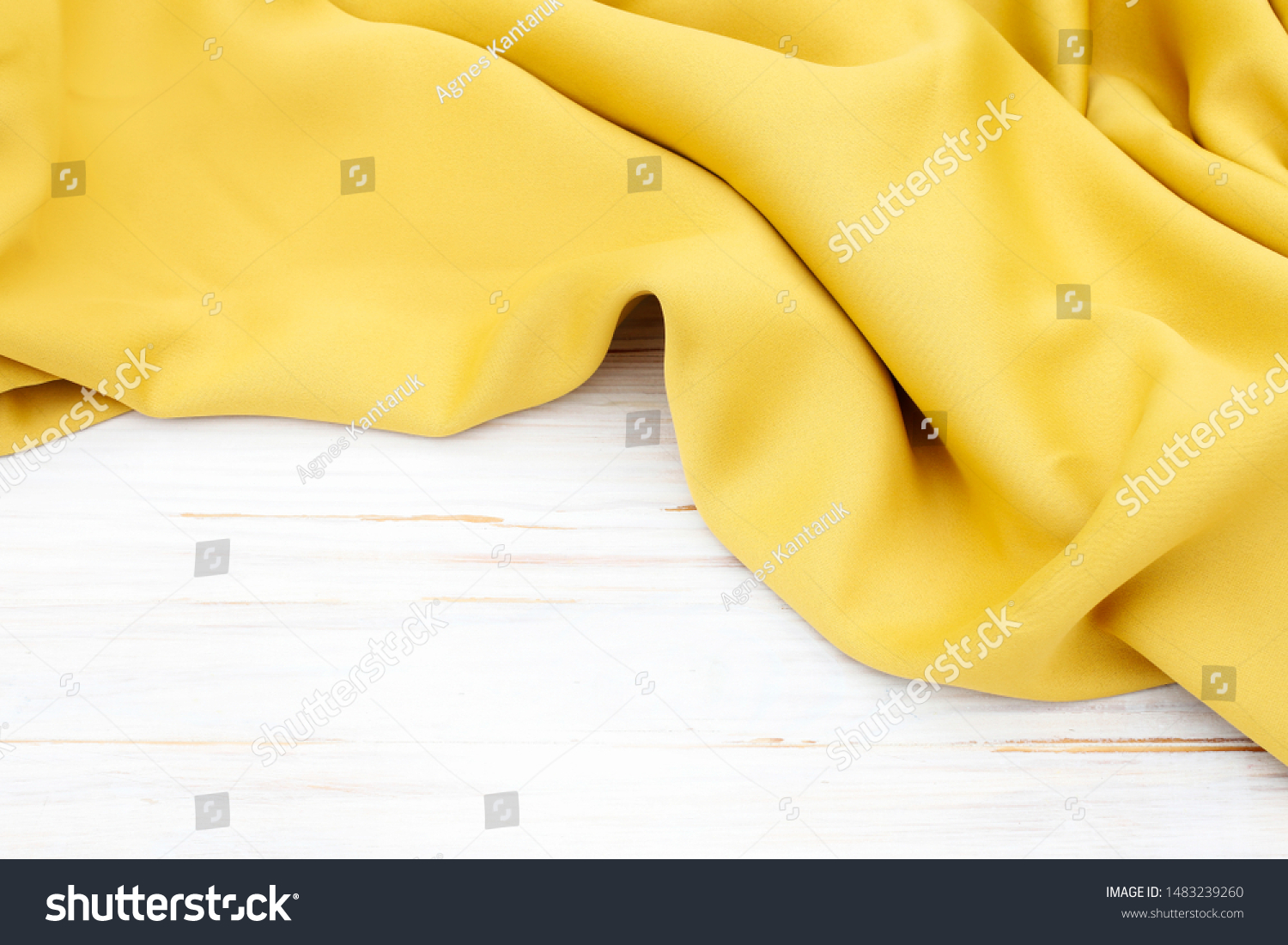Soft yellow fabric, fashion background. #1483239260