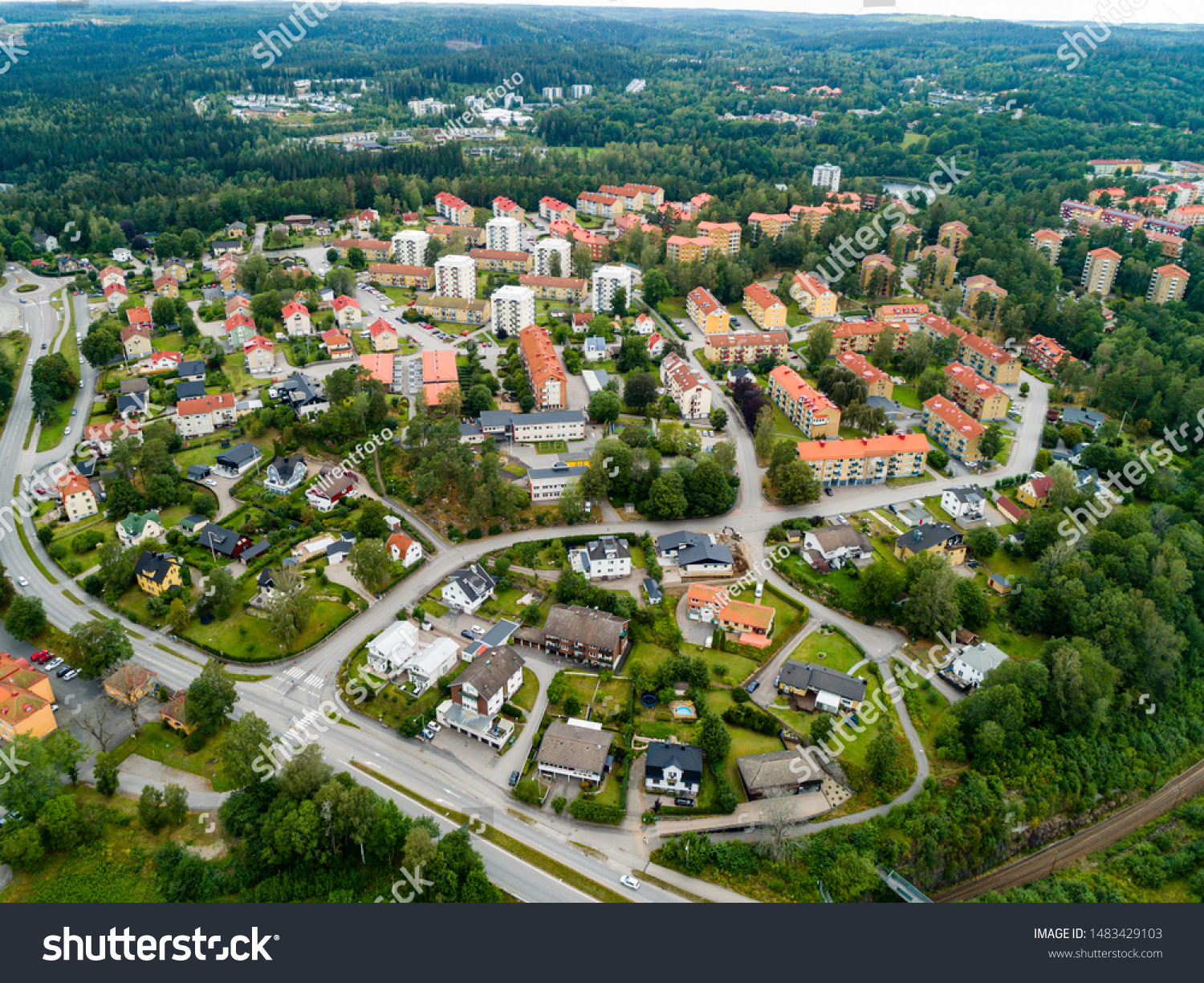 The town Boras from above august 2019 #1483429103