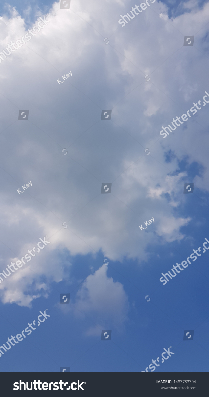 beautiful blue sky and white clouds #1483783304