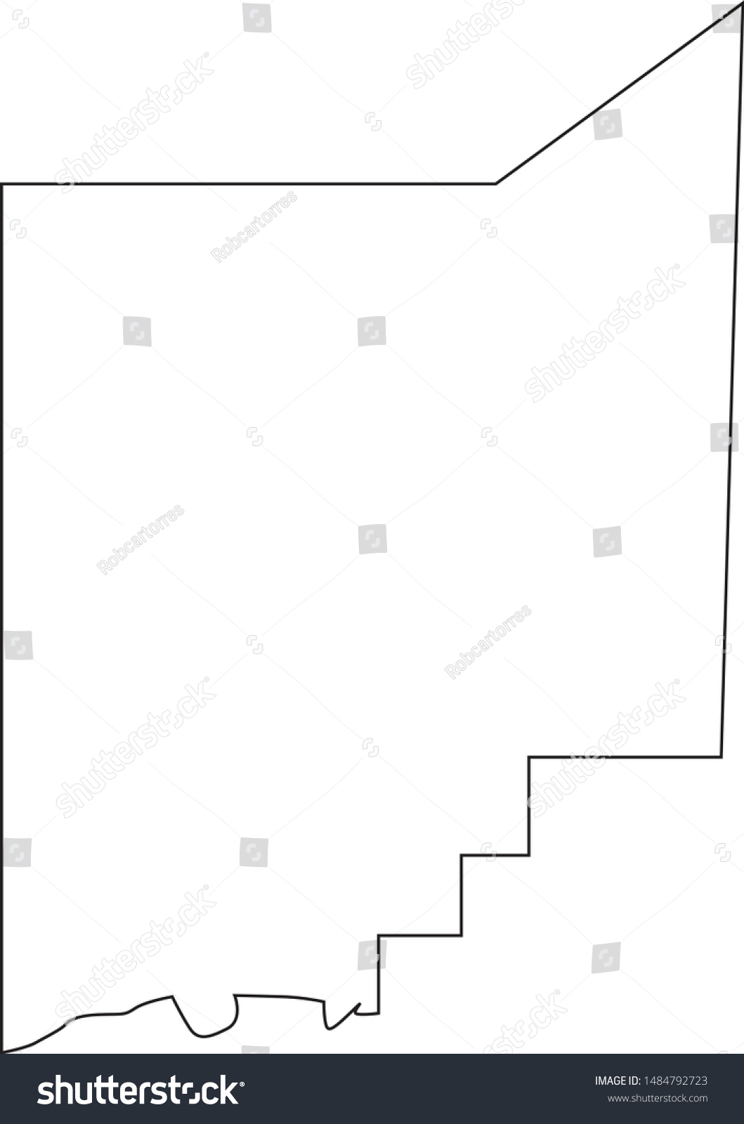 Jennings County Map in state of indiana united Royalty Free Stock