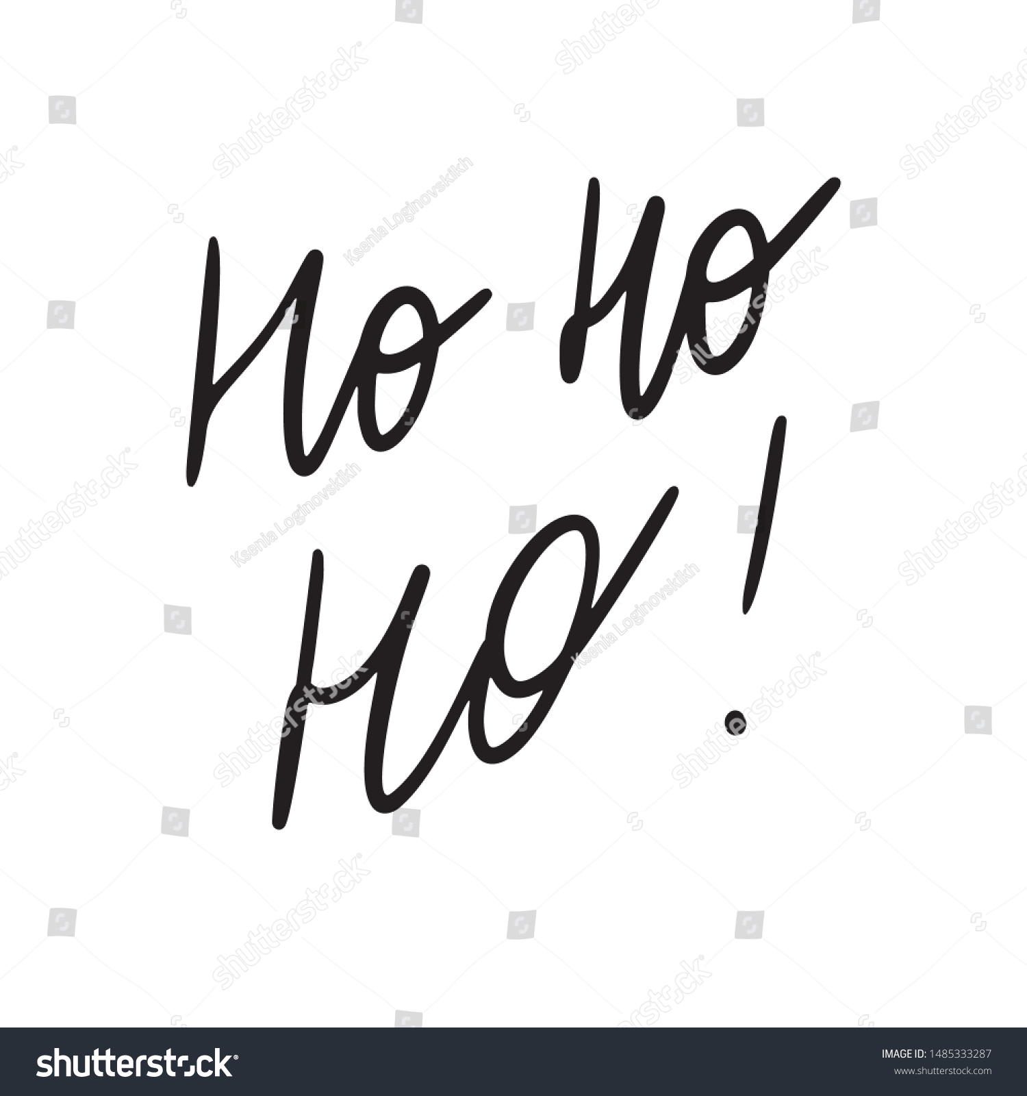 Hand drawn lettering quote template -Ho Ho Ho - - Royalty Free Stock ...