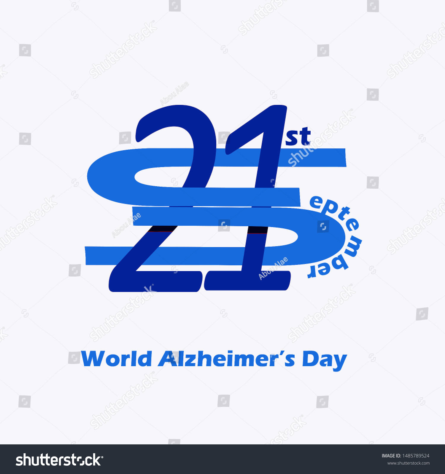 World Alzheimer's Day (September 21).
Line logo for Alzheimer's Day.illustration. #1485789524
