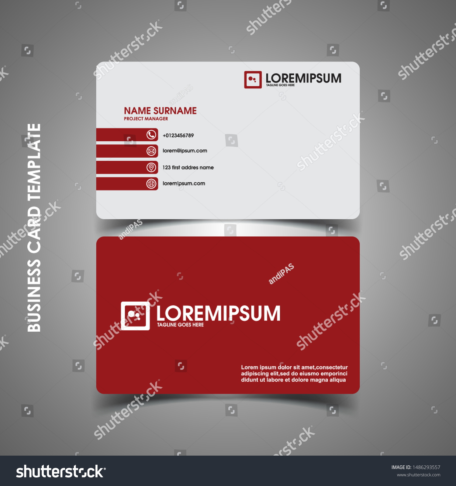 Modern Business Card Design Template Decoration Royalty Free Stock