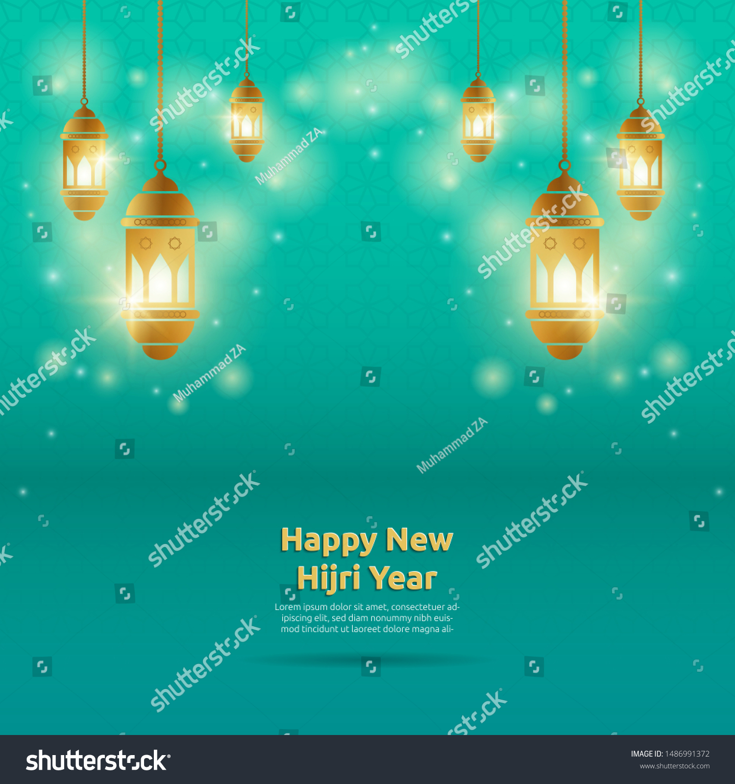 Happy New Hijri Year. Islamic New Year Royalty Free Stock Vector