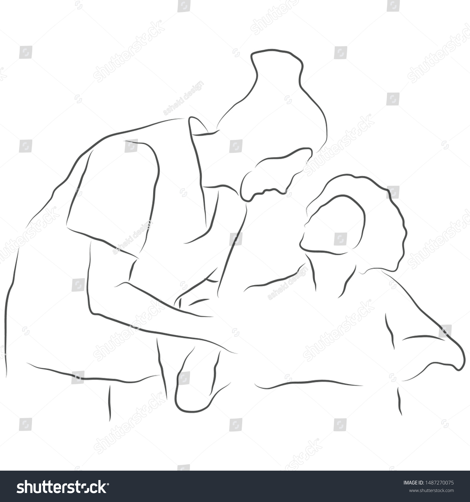 illustration drawing vector for the nursing lady - Royalty Free Stock ...