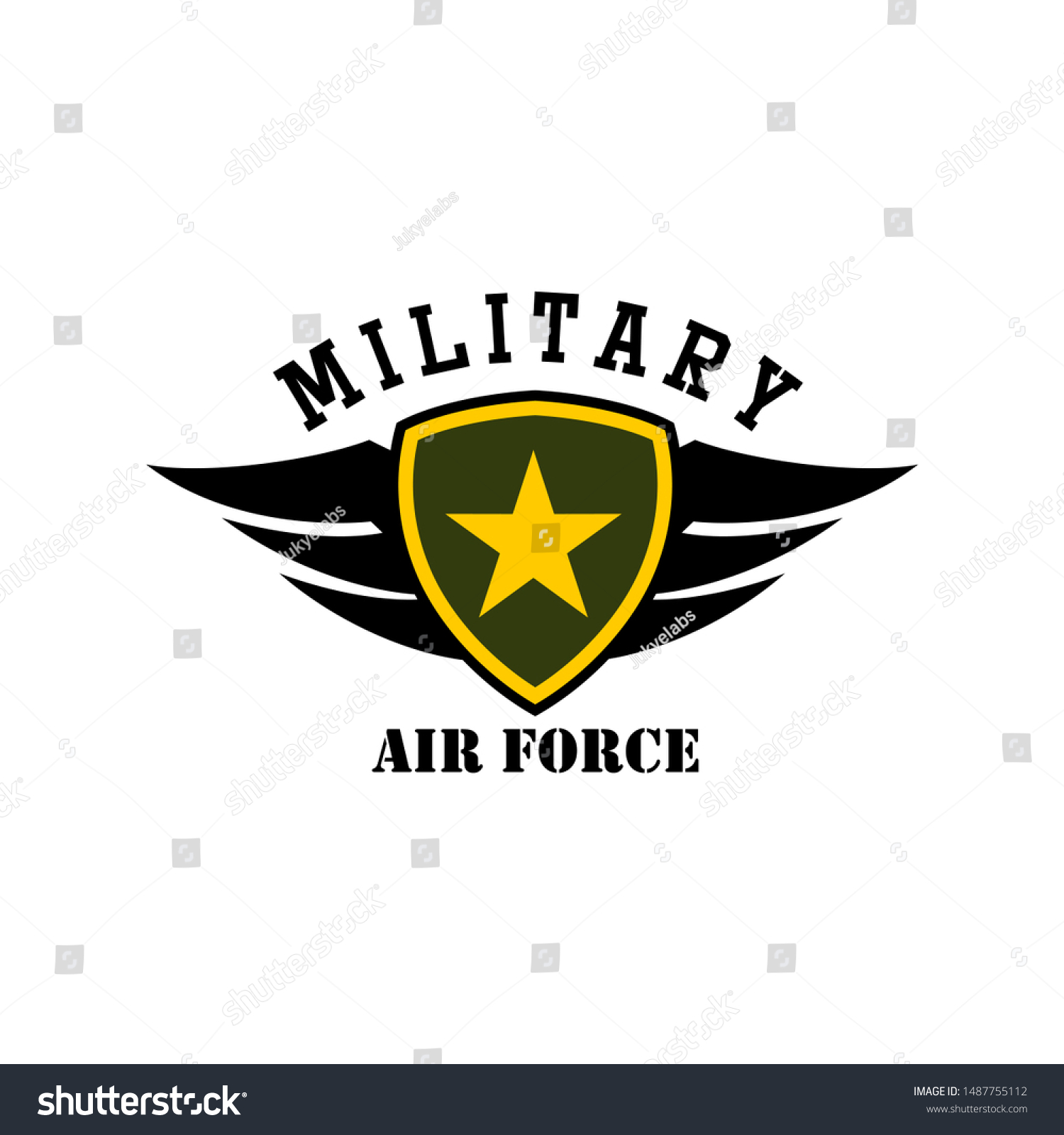 Military Logos Badges Army Symbols Stock Vector - Royalty Free Stock ...