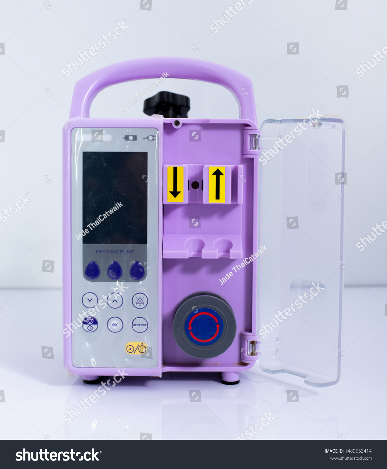 Feeding Pump medical device purple color to supplement nutrition liquid food to tube Enteral feeding fluid set bag #1489553414