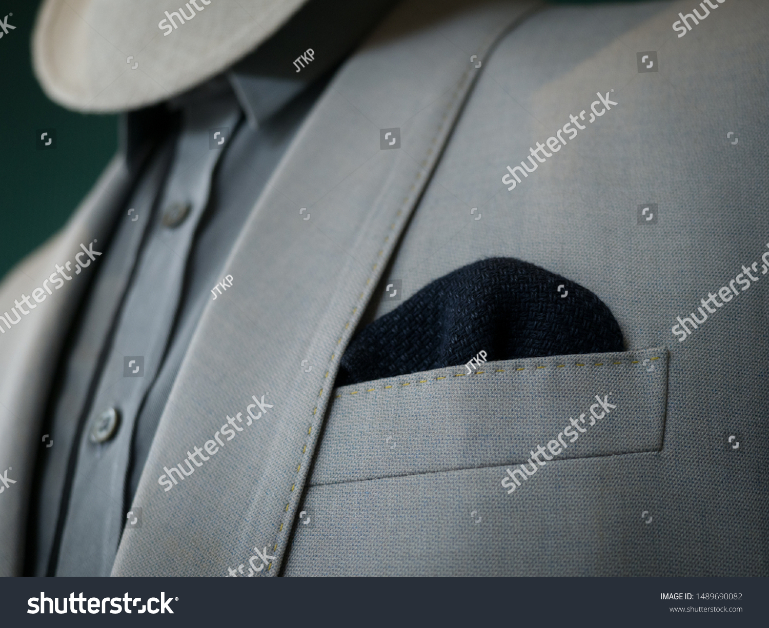 Detail of elegance grey jacket #1489690082