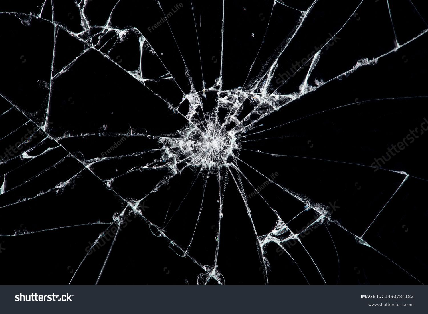 Texture broken glass with cracks. Abstract of cracked screen Smartphone from shock. #1490784182