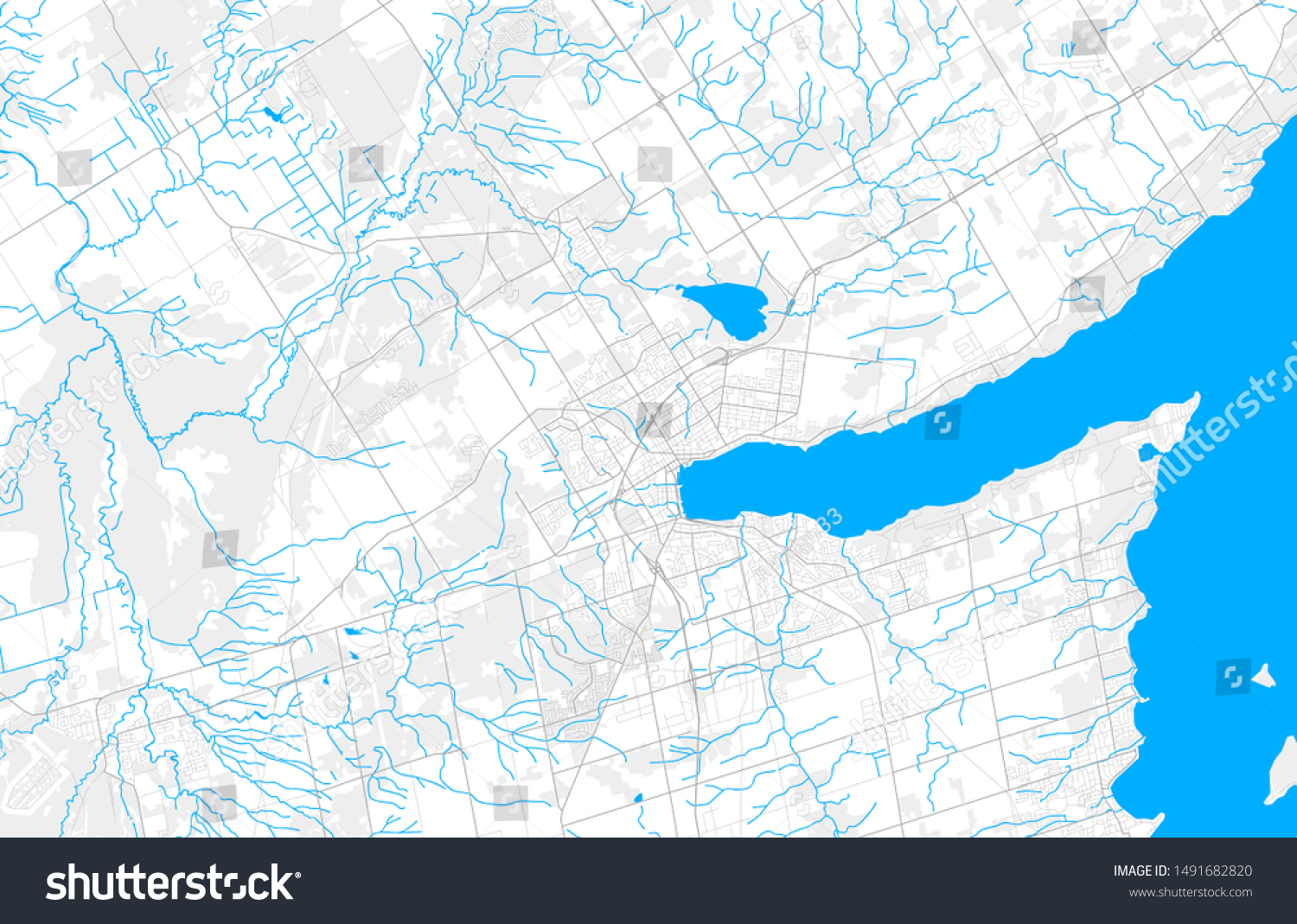 Rich Detailed Vector Area Map Of Barrie Ontario Royalty Free Stock   Avopix 1491682820 