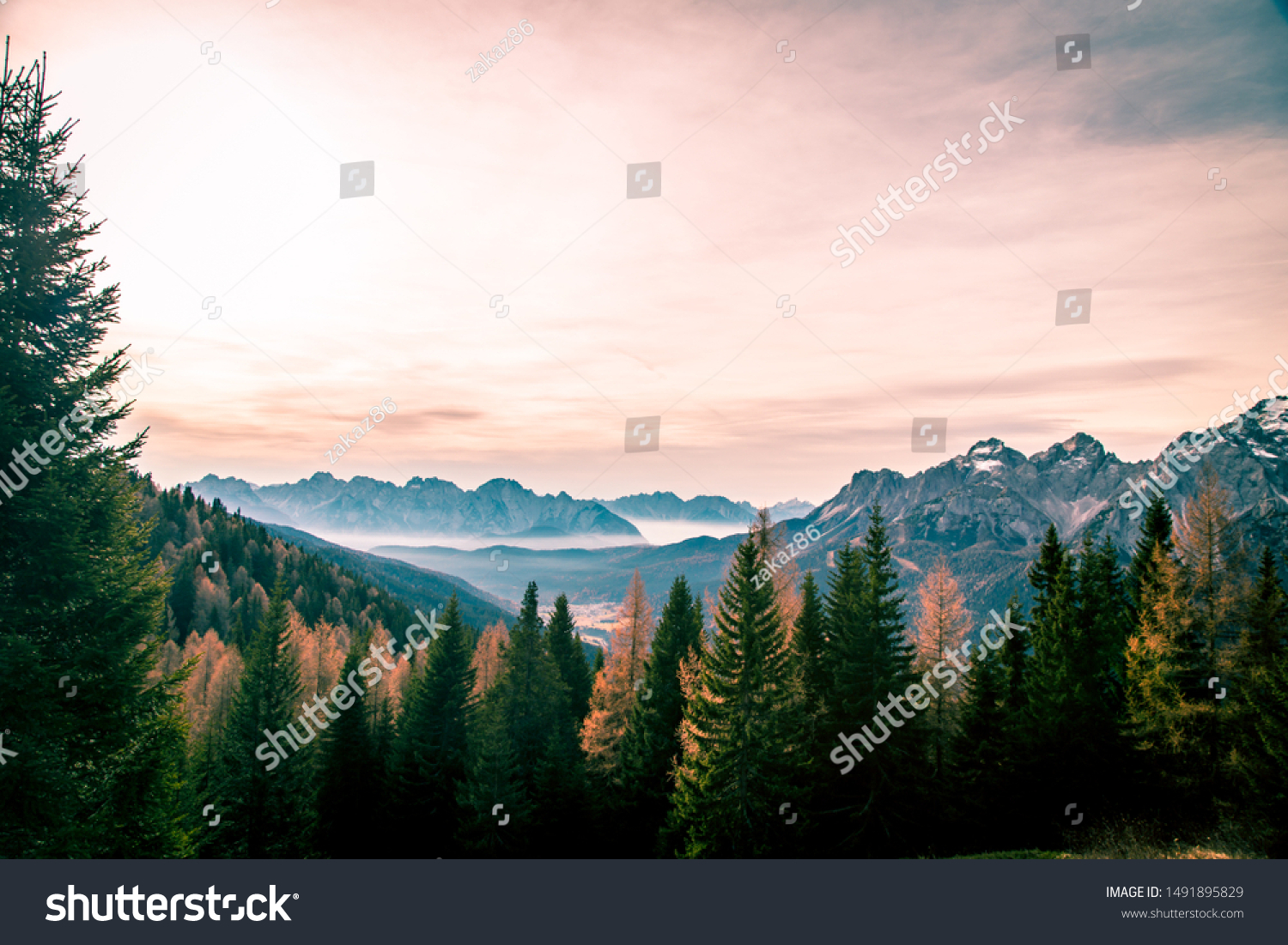 Fall is coming in the italian alps #1491895829