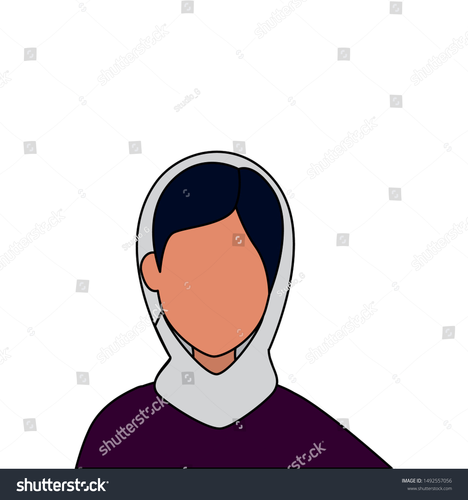 islamic woman with traditional burka - Royalty Free Stock Vector ...