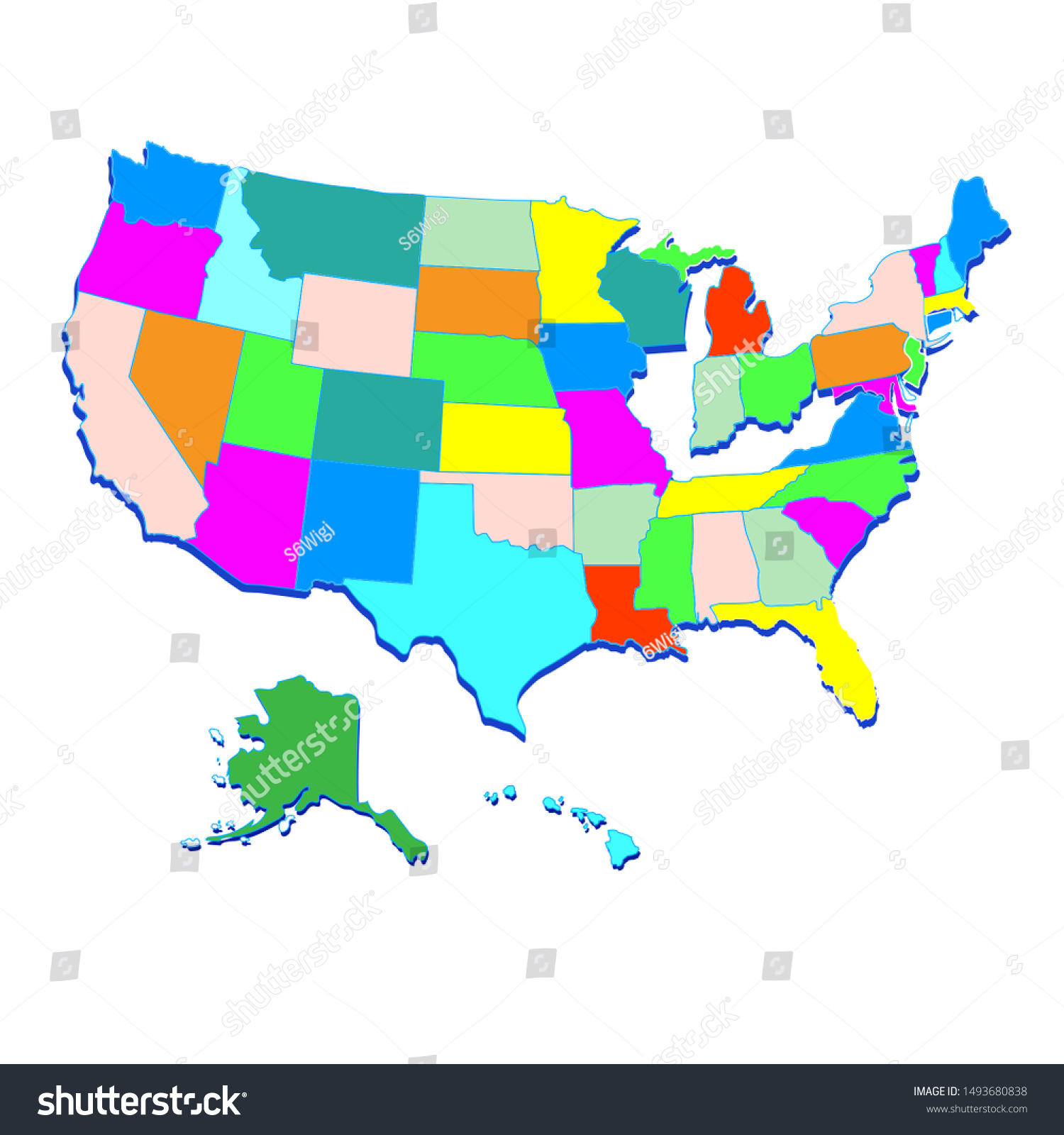 United States of America map vector,USA MAP - Royalty Free Stock Vector ...