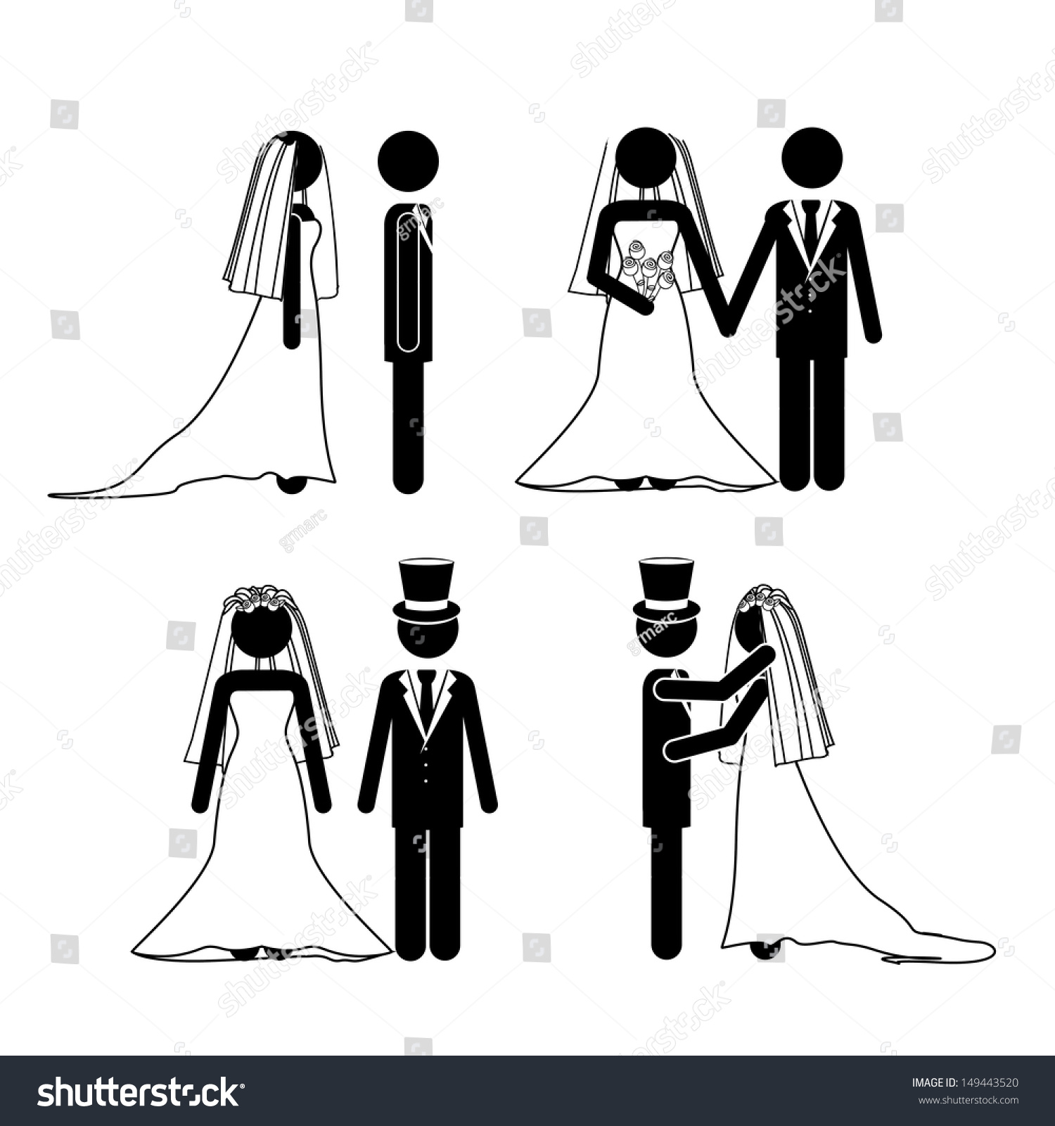 wedding design over white background vector illustration  #149443520
