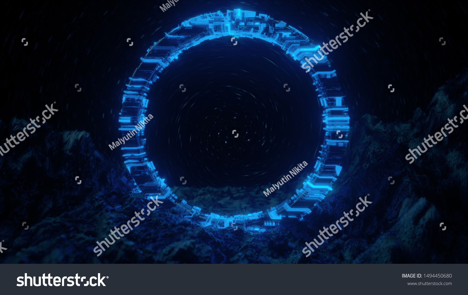 Cosmic landscape and circuit ring sci fi #1494450680