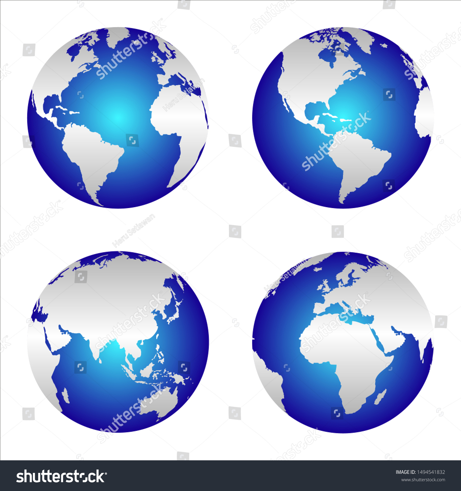 3D Globe 3D World Map - Royalty Free Stock Vector 1494541832 - Avopix.com