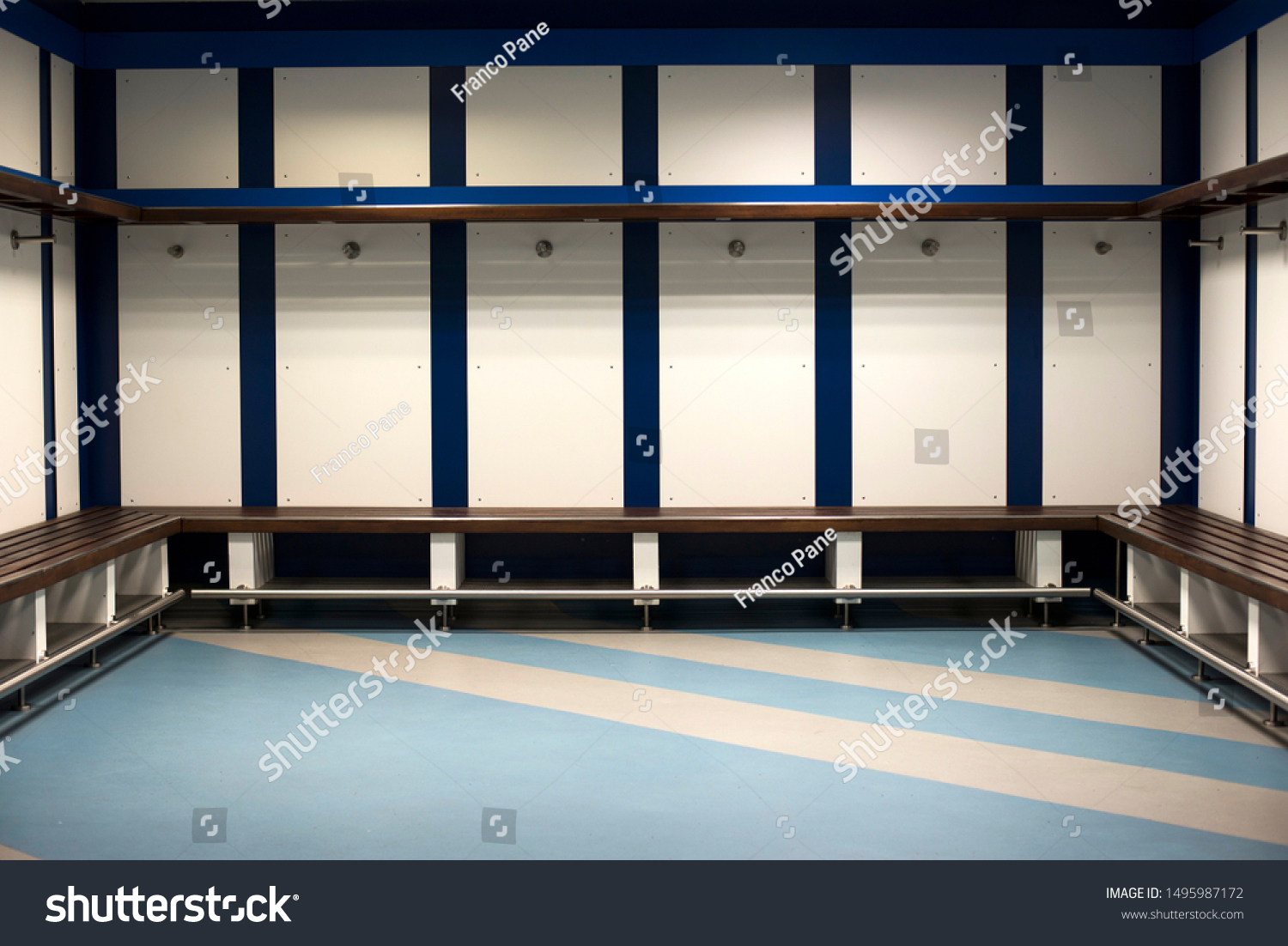 Football soccer locker room sports indoors #1495987172