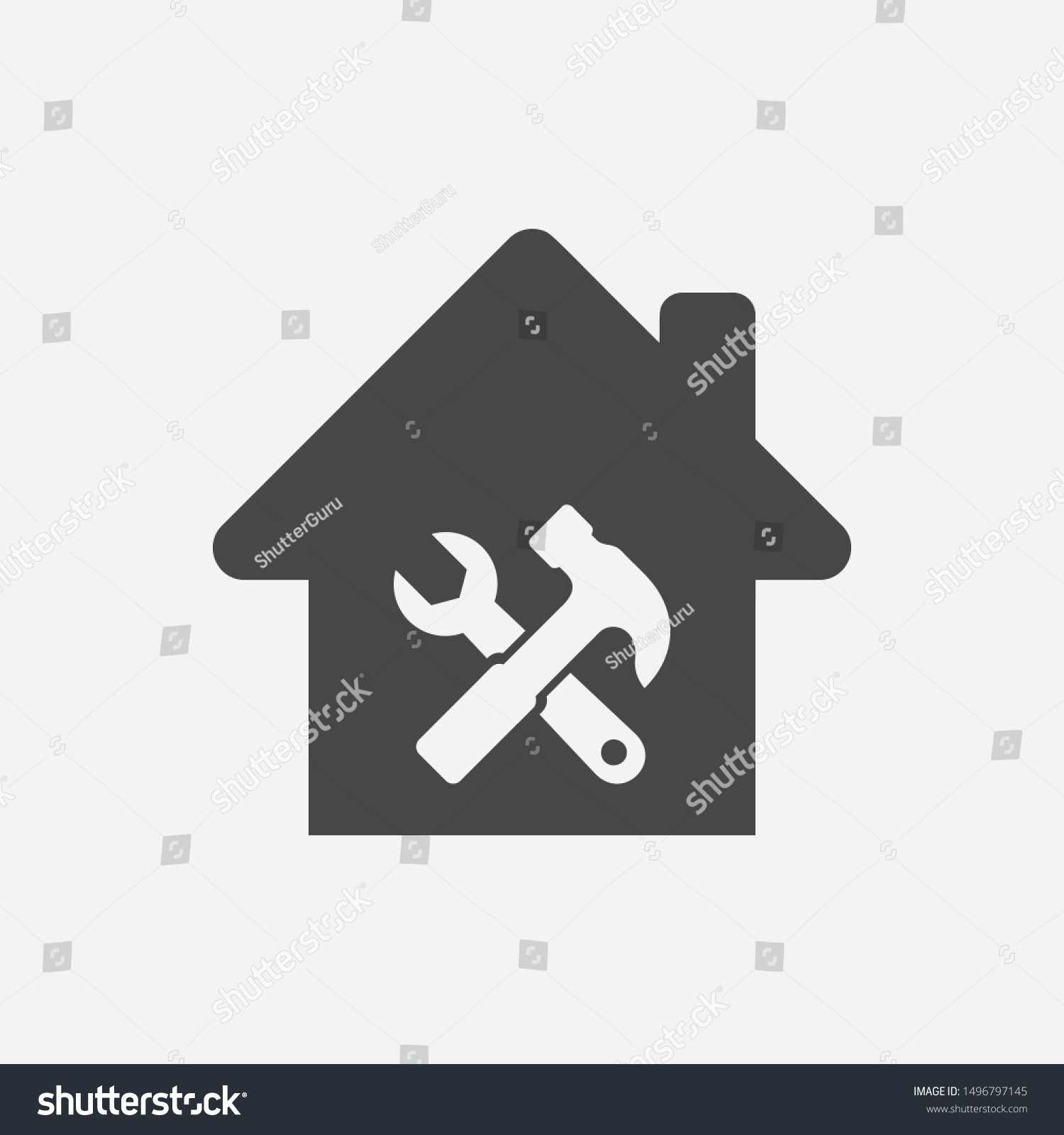 Home repair icon concept. Home maintenance - Royalty Free Stock Vector ...