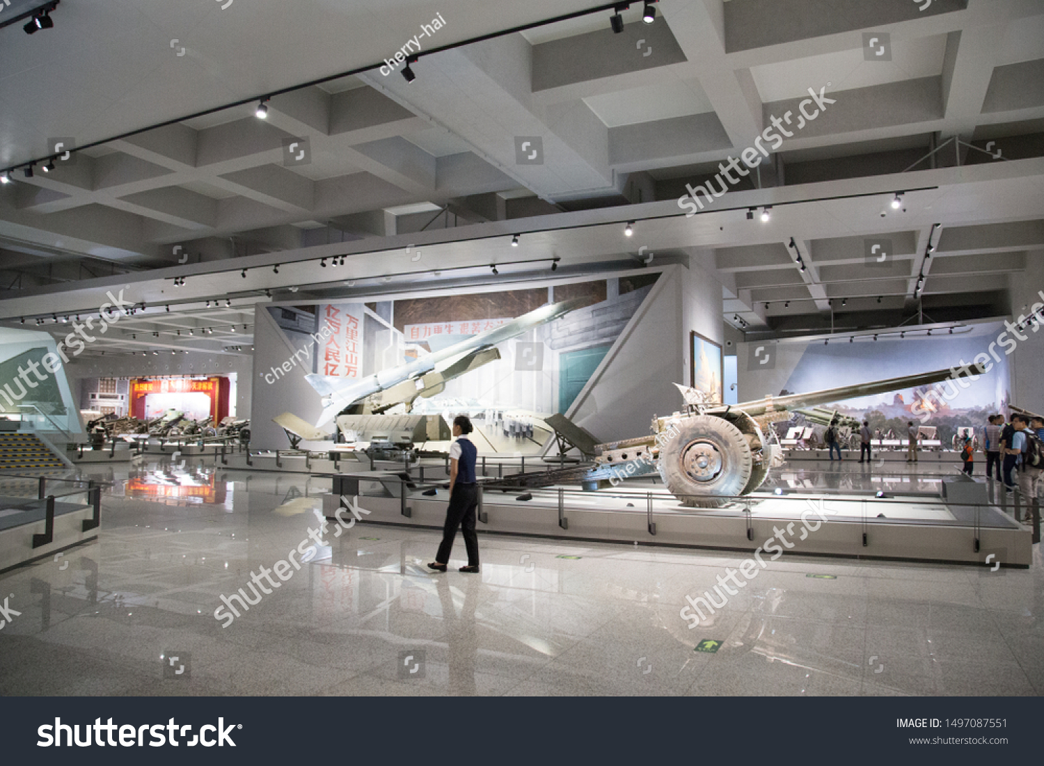 BEIJING, CHINA, JUNE 10, 2018: interior of Military Museum of the Chinese People's Revolution #1497087551