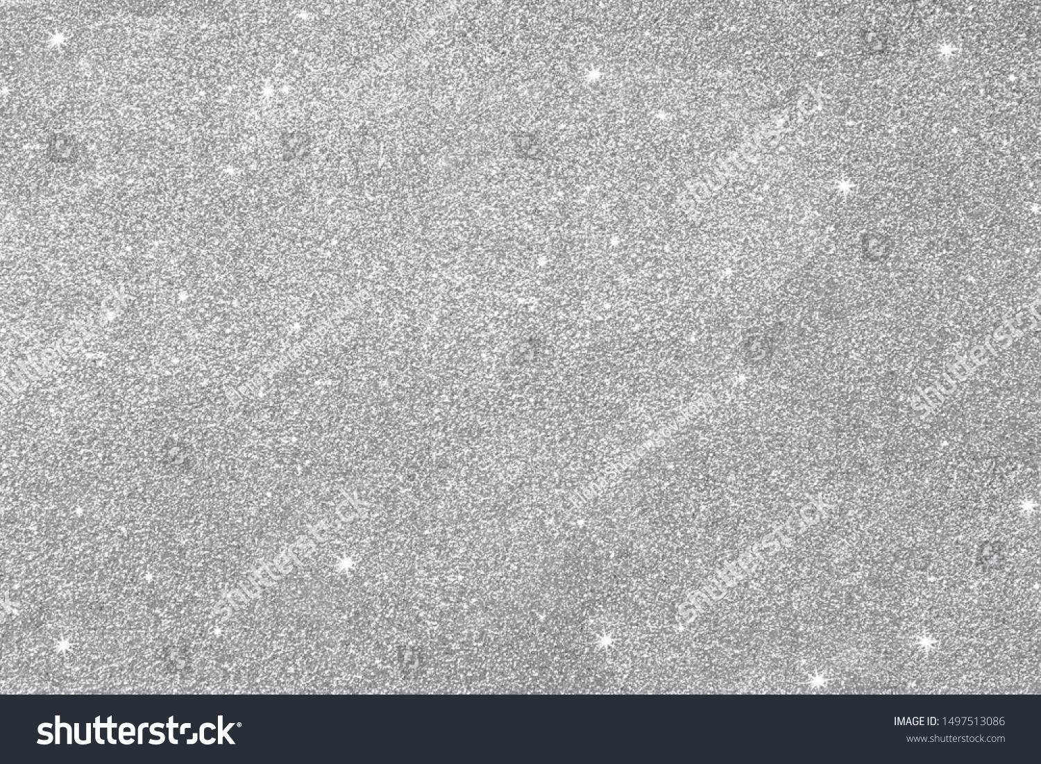 Gray silver glitter for texture or background.  Silver Seamless glitter sparkle pattern texture. #1497513086