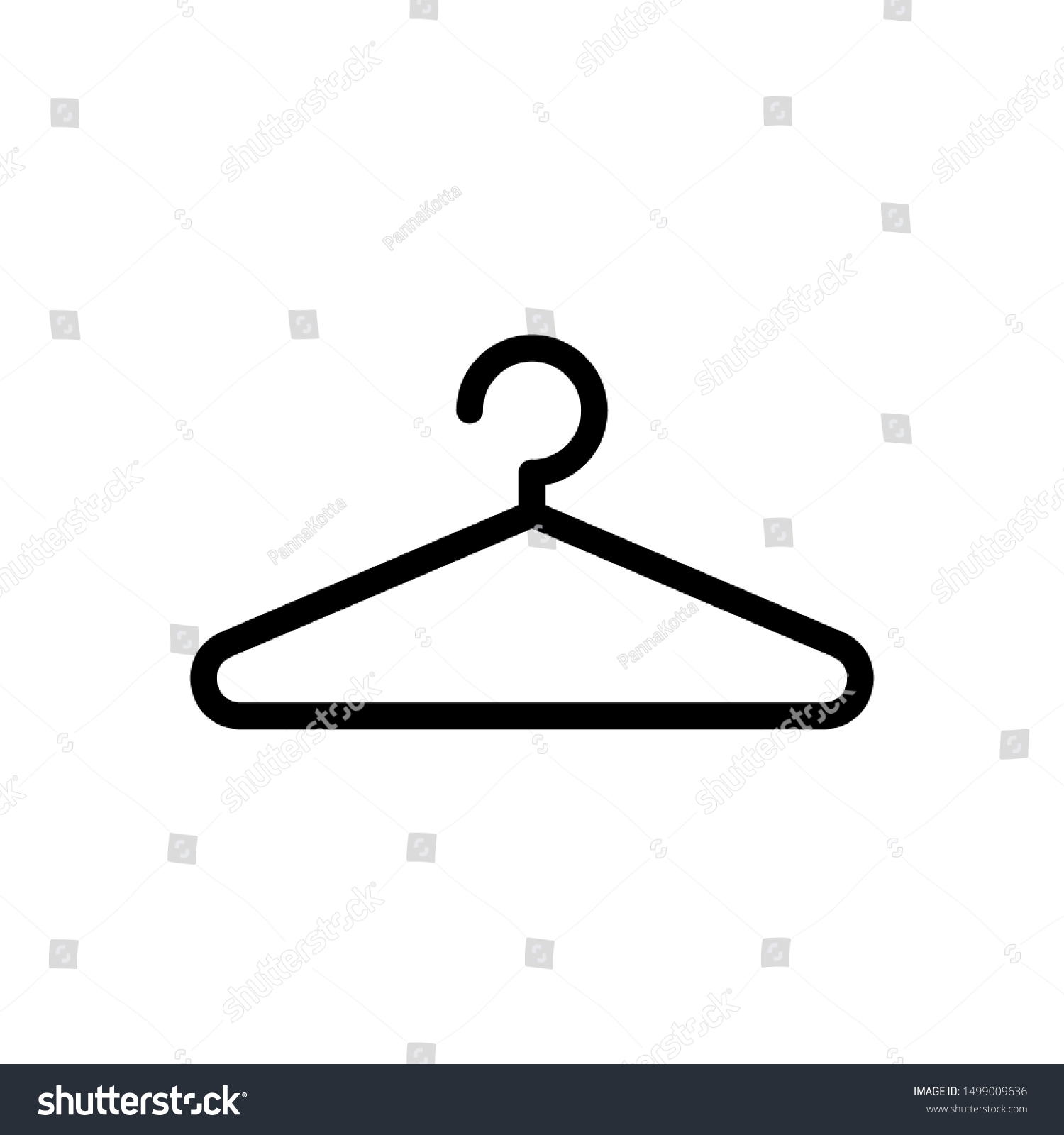 Clothes hanger. Hanger icon vector isolated on white background #1499009636