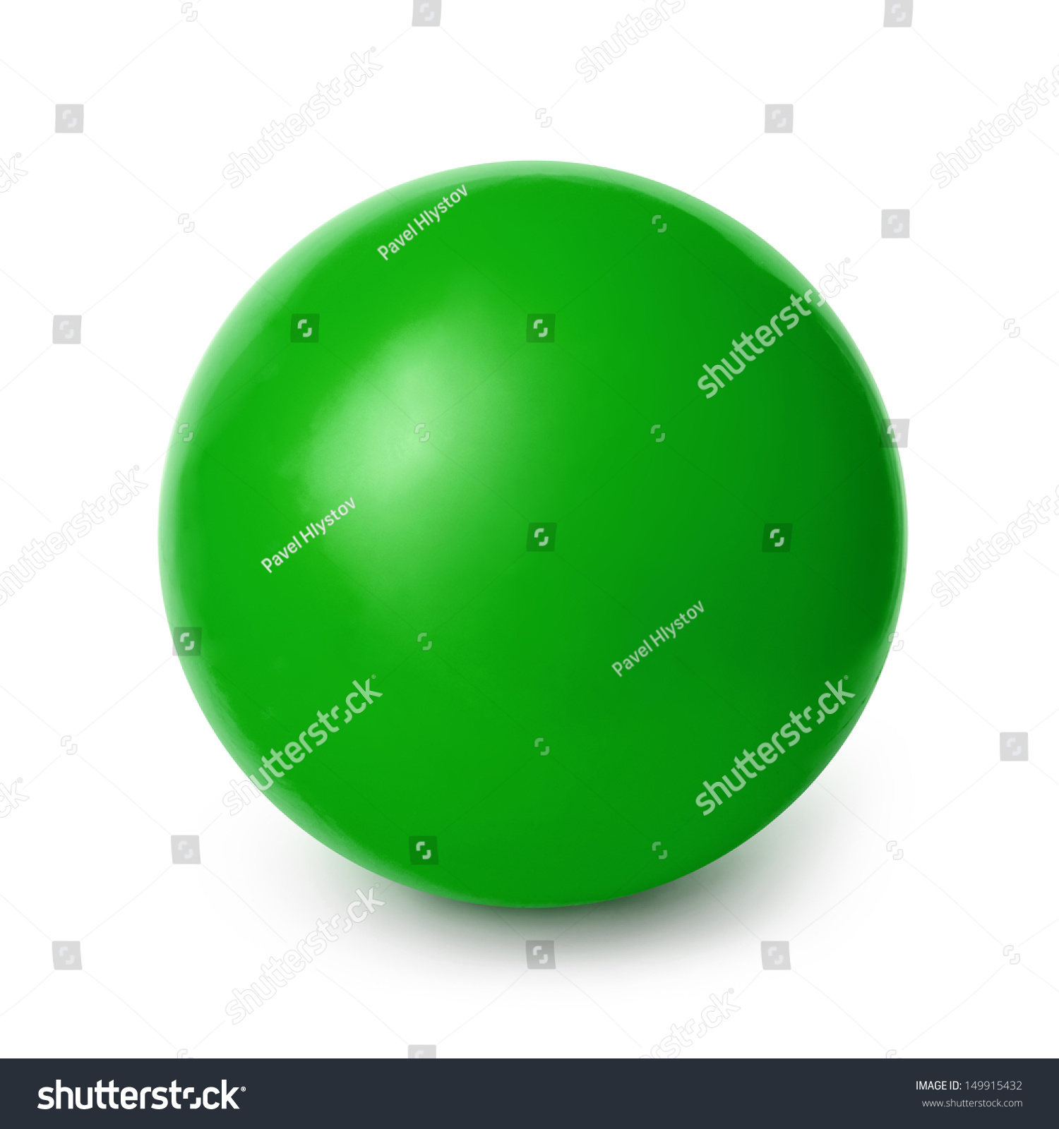 Green Ball isolated on a White background with clipping path #149915432