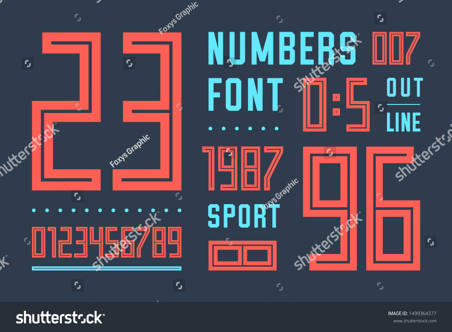 Numbers font. Sport font with numbers and - Royalty Free Stock Vector ...