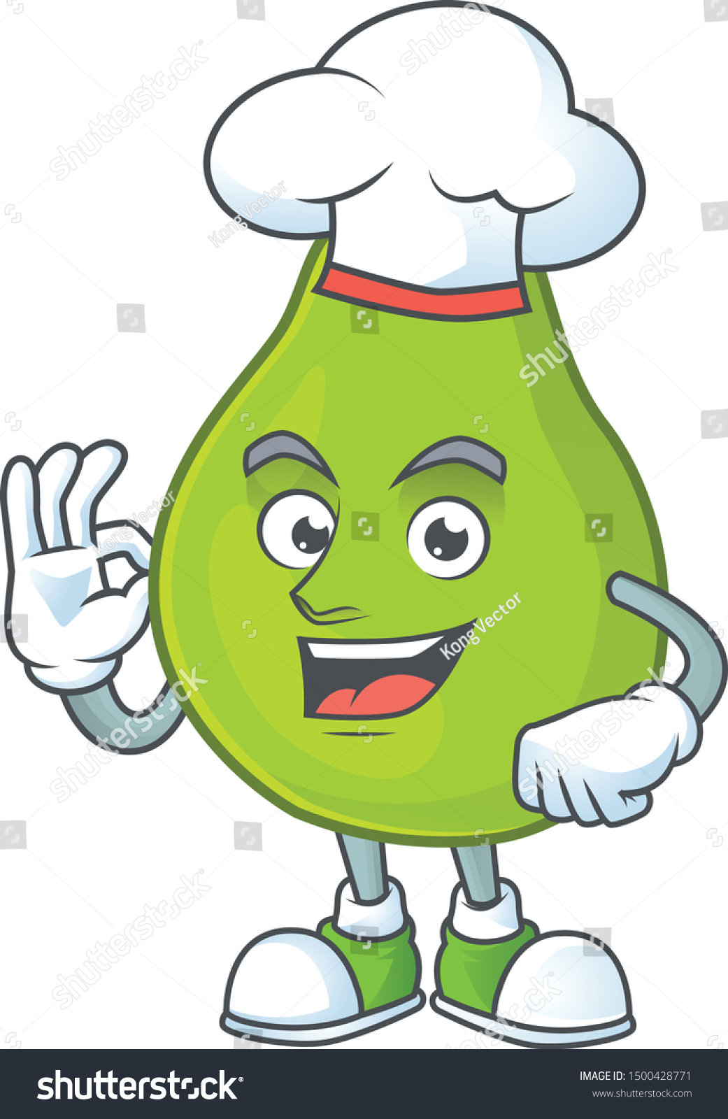 Chef guava fresh shape cartoon with mascot - Royalty Free Stock Vector ...