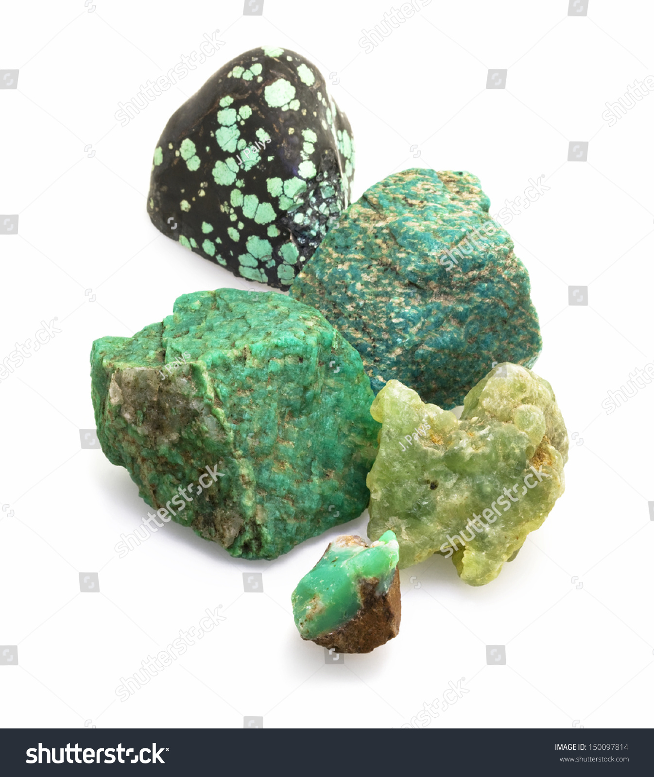 Mix Of Raw Naturally Green Gems Stones Royalty Free Stock Photo Avopix Com