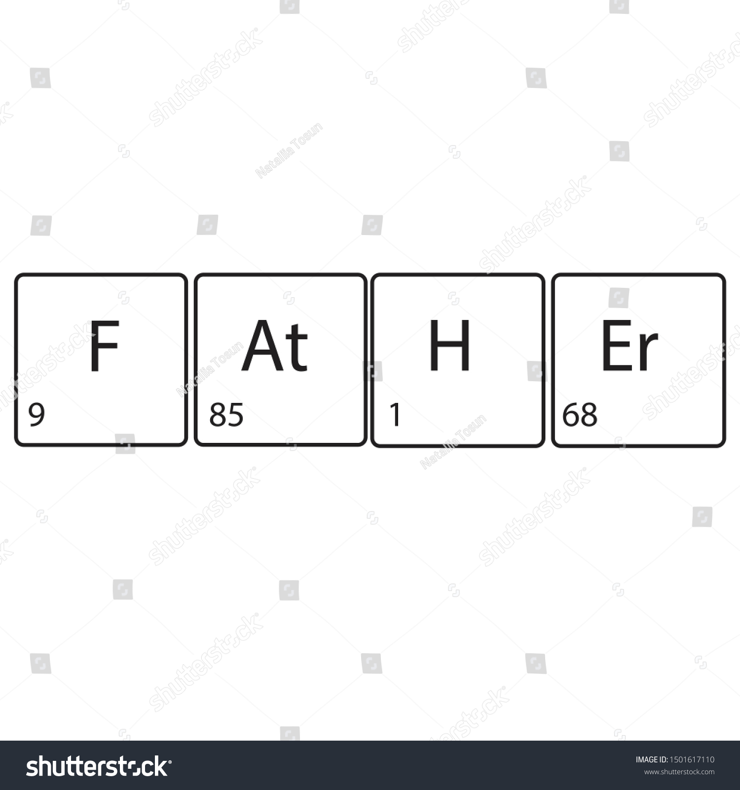 Father, periodic table, text, vecctor - Royalty Free Stock Vector ...