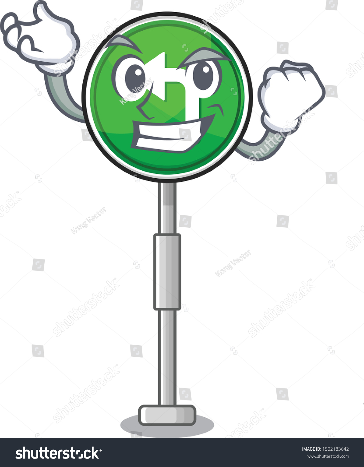 Successful turn left cartoon on side mascot road - Royalty Free Stock ...
