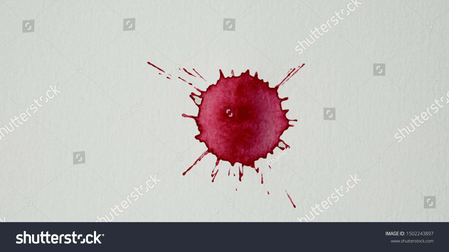 Blood splatters. Realistic bloody splatters for Halloween concept. #1502243897