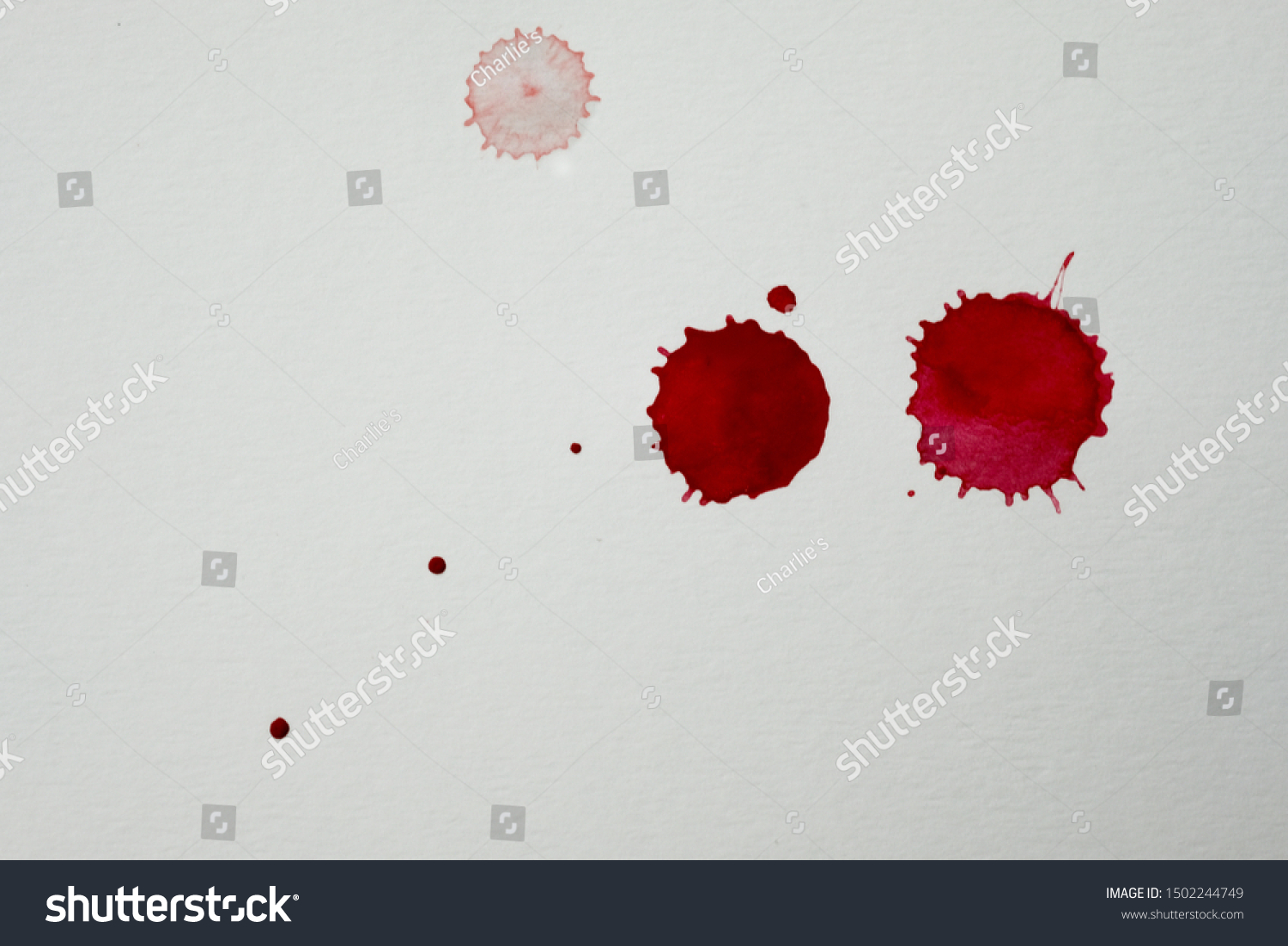 Blood splatters. Realistic bloody splatters for Halloween concept. #1502244749