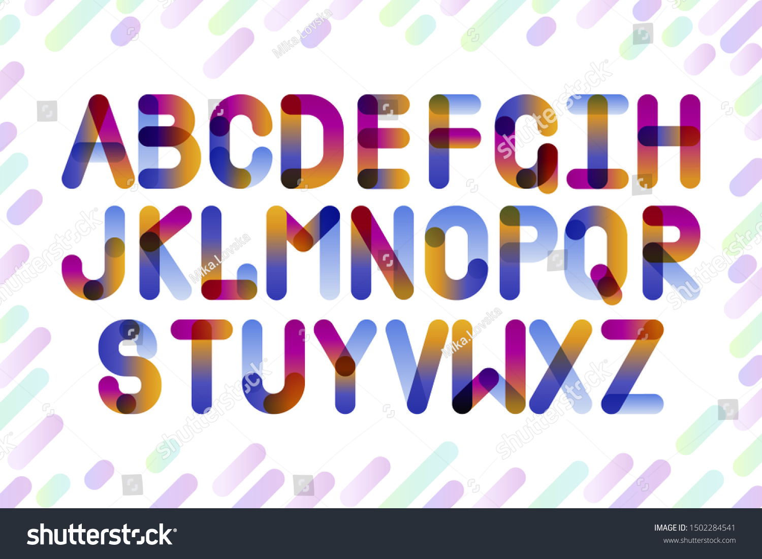 Modern fancy geometry font alphabet. Handwritten - Royalty Free Stock ...