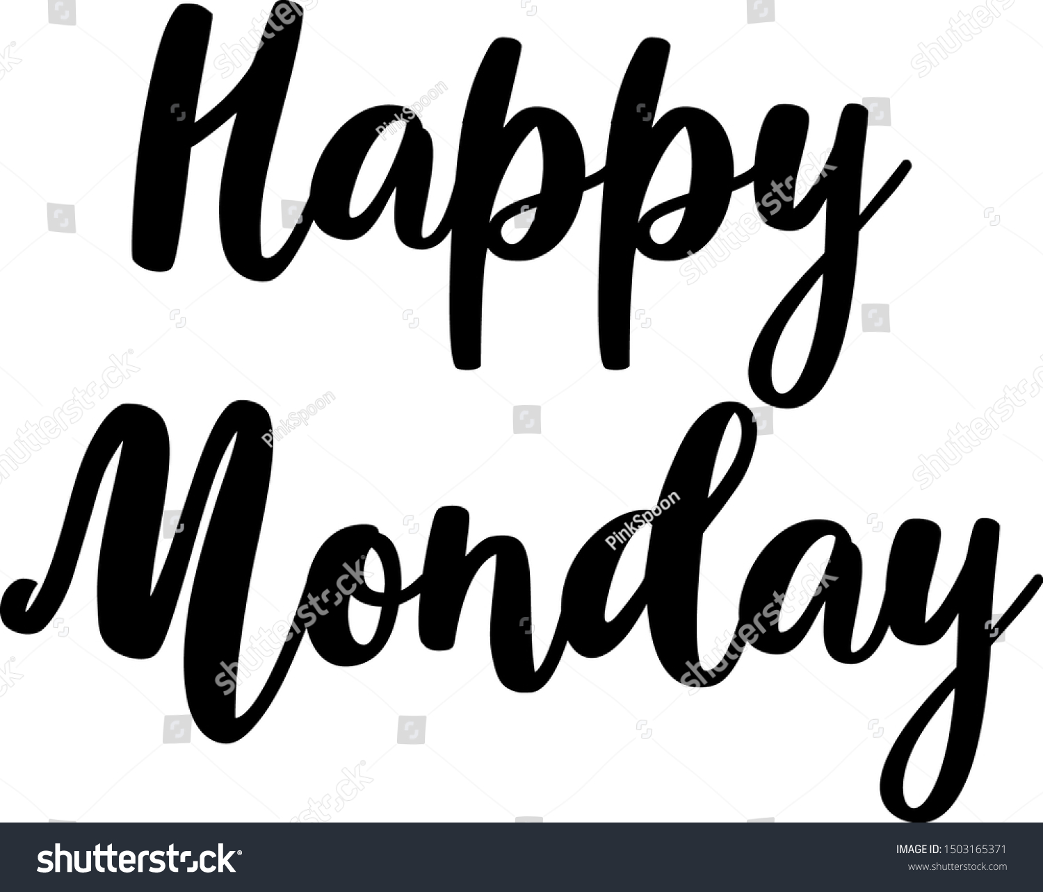 Happy Monday vector written with a modern - Royalty Free Stock Vector ...