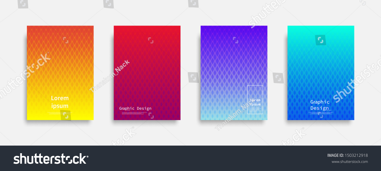 Minimal covers design. Halftone dots colorful design. Future geometric patterns. Eps10 vector. #1503212918