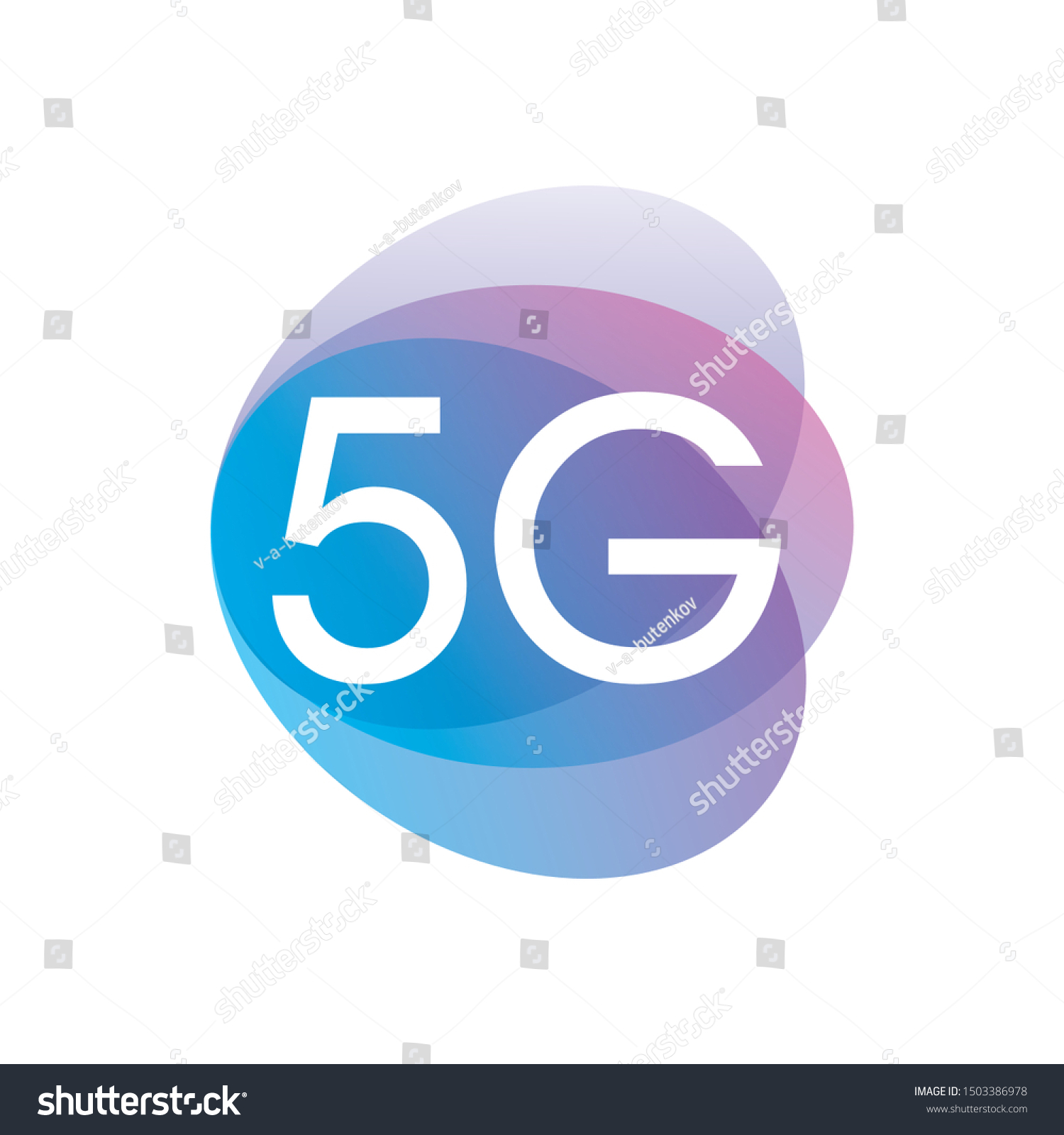 Vector logo for 5G and cellular Royalty Free Stock Vector