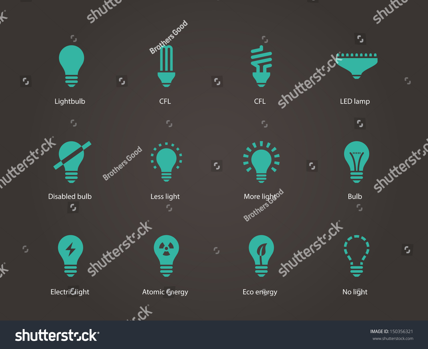 Light bulb and LED lamp. Vector illustration. #150356321