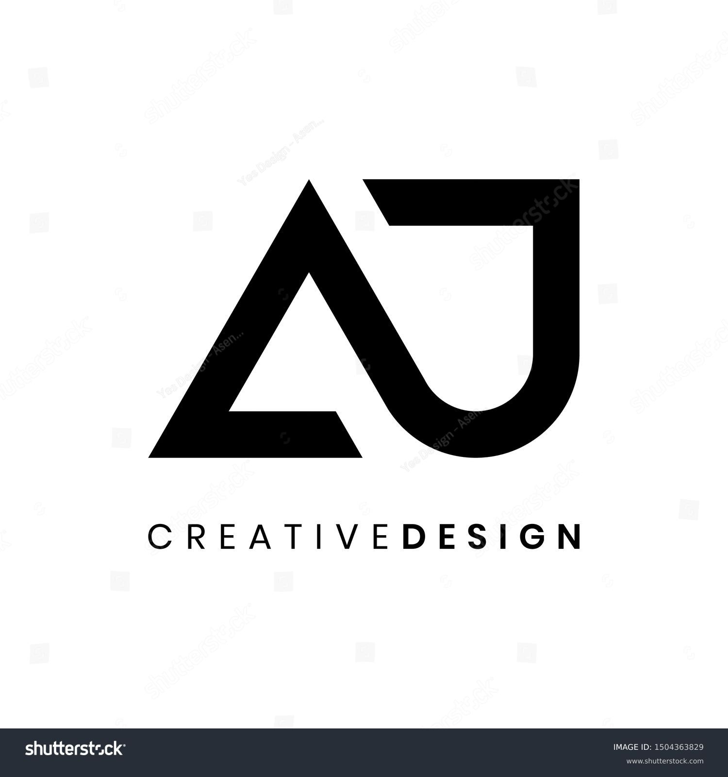 Creative modern letter AJ logo design vector. - Royalty Free Stock ...